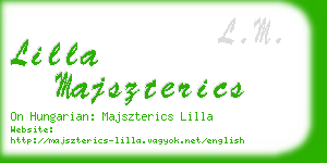 lilla majszterics business card